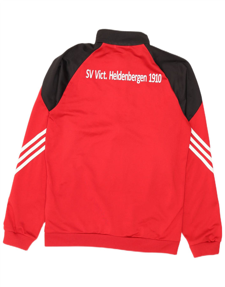 Jachetă de top pentru trening grafic pentru bărbați Adidas, roșu, poliester color bloc