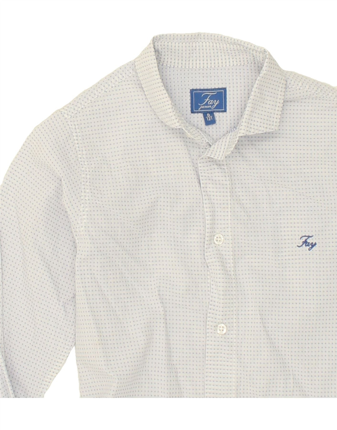 VINTAGE Boys Shirt 5-6 Years White Spotted Vintage Vintage and Second-Hand Vintage from Messina Hembry 