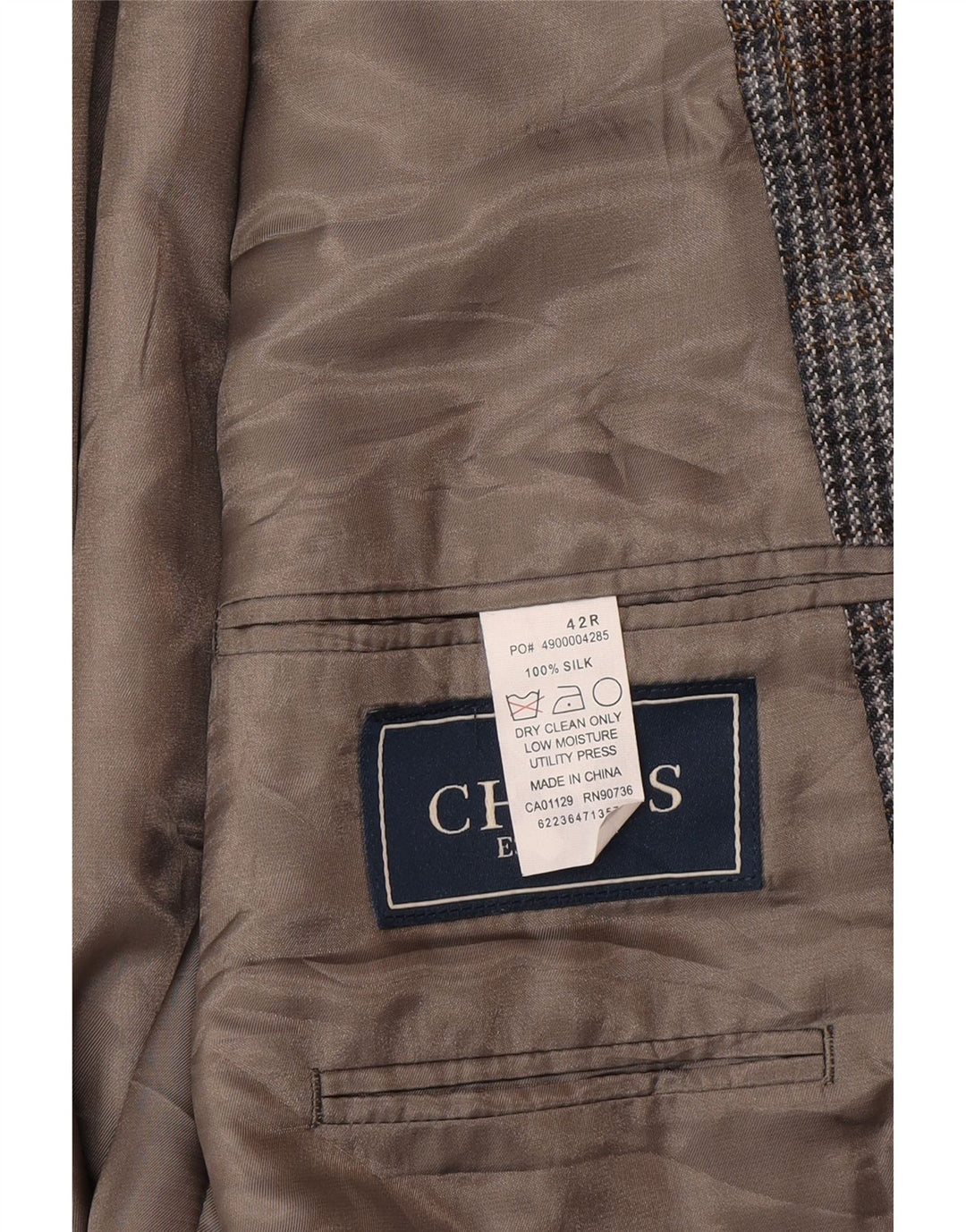 Jachetă Blazer pentru bărbați Chaps, cu 2 nasturi, UK 42 XL, picior de gală gri