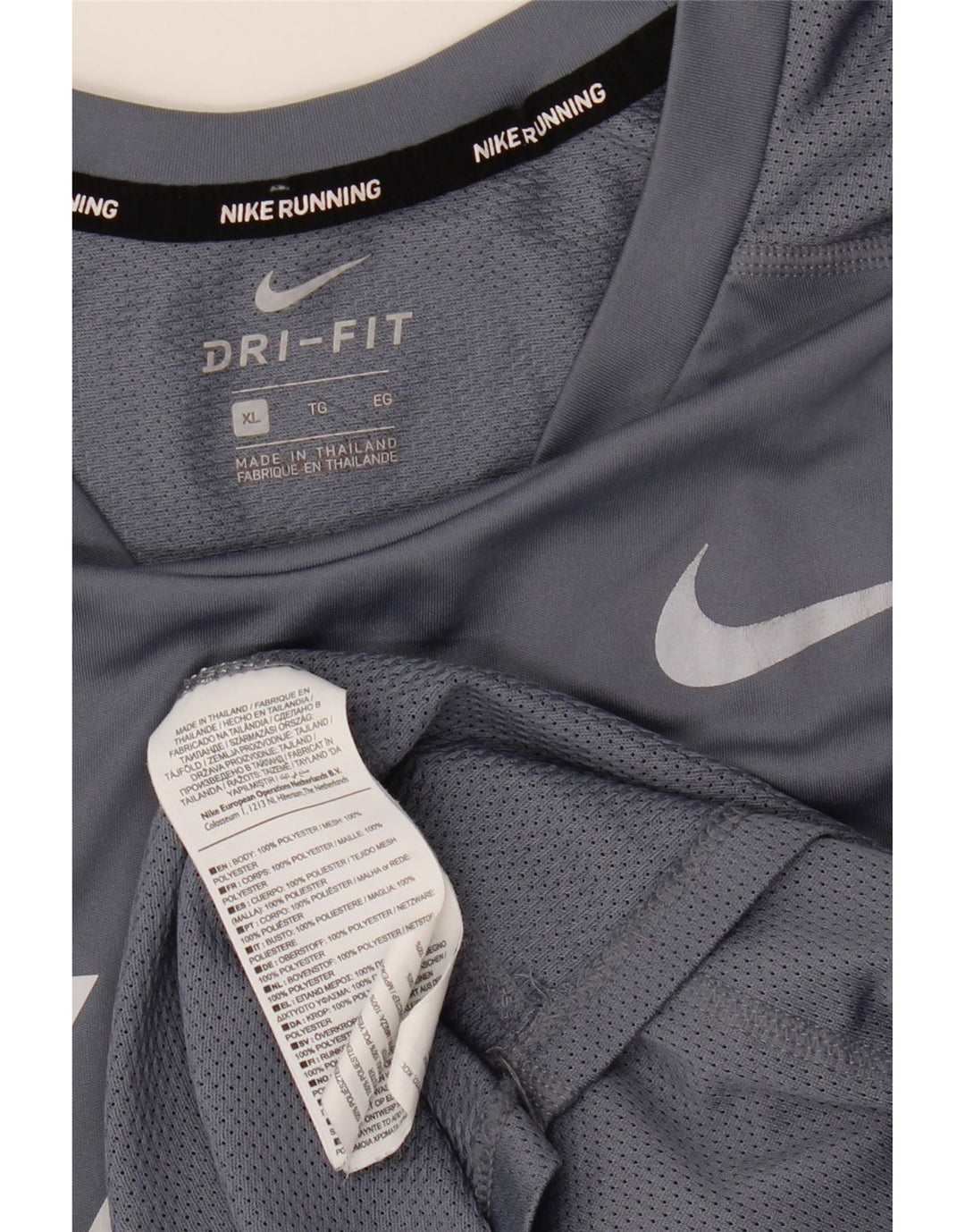 Tricou grafic Nike Dri Fit pentru bărbați Top XL poliester cu dungi gri