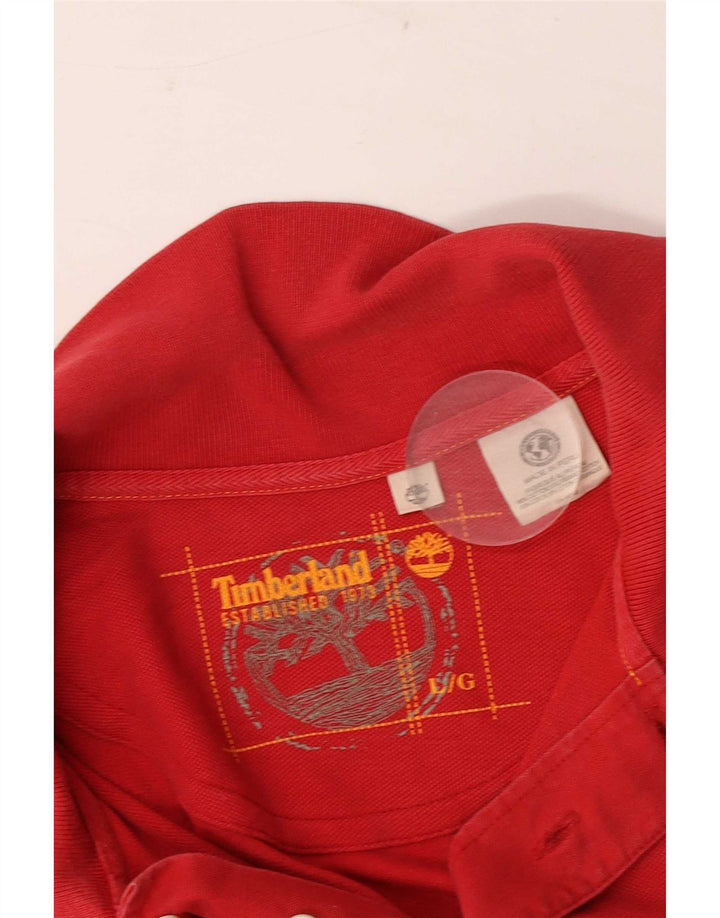 Tricou polo pentru bărbați Timberland, bumbac roșu mare