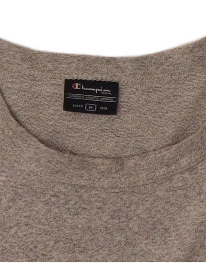 CHAMPION Womens Graphic T-Shirt Top UK 14 Medium Grey