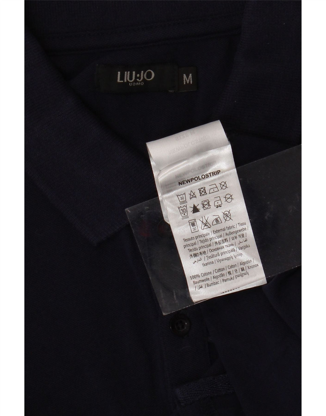 Tricou polo pentru bărbați LIU JO, bumbac bleumarin mediu