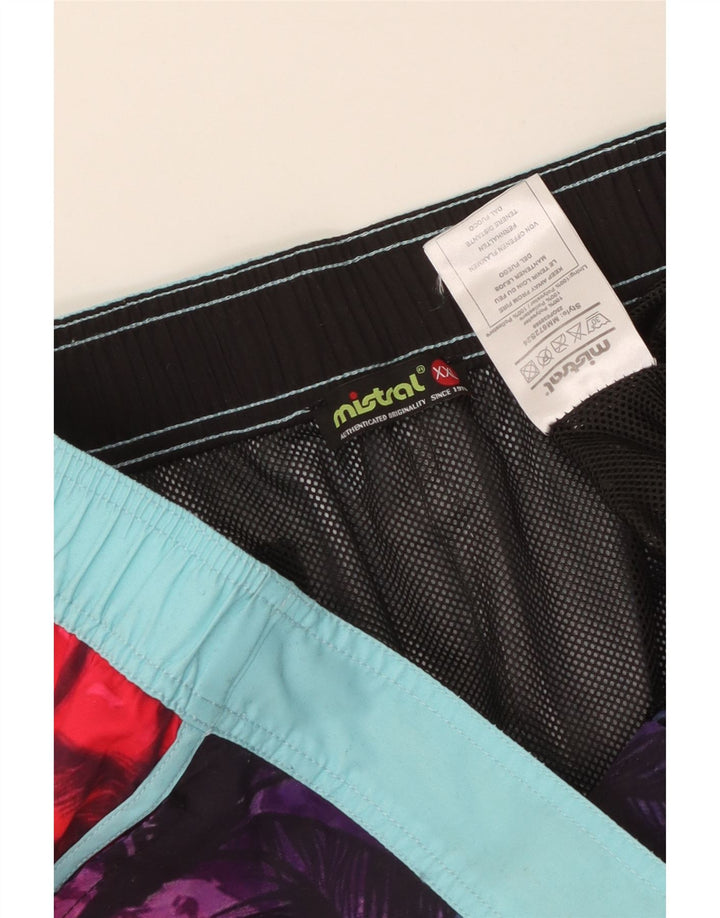 Pantaloni scurți de baie Mistral pentru bărbați 2XL, multicolori, din poliester floral, hawaian