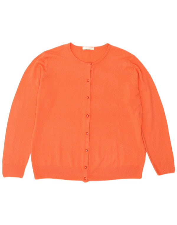 Pulover cardigan pentru femei Marks & Spencer UK 18 XL portocaliu acrilic