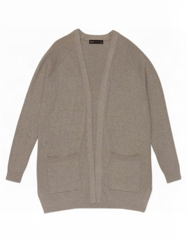 Pulover cardigan supradimensionat pentru femei Marks & Spencer UK 10 mic, gri, viscoză
