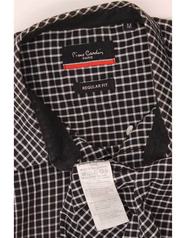 Pierre Cardin Cămașă Paris pentru bărbați Medium Black Check Poliester