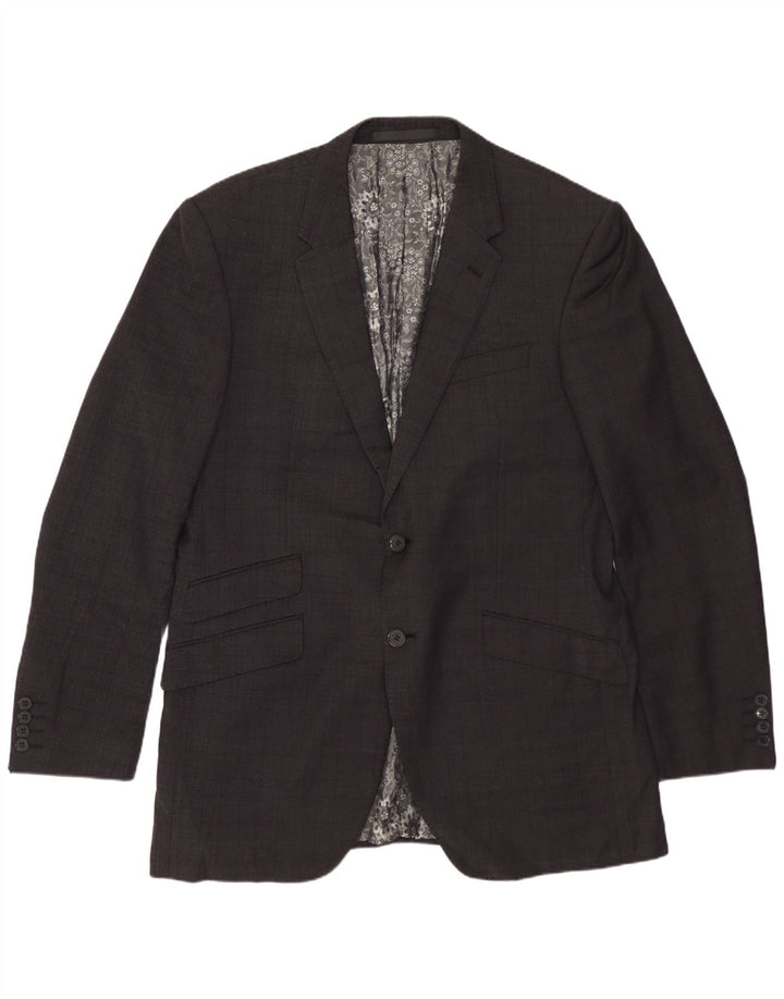 Jachetă pentru bărbați Marks & Spencer Autograph cu 2 nasturi IT 56 3XL, negru, caroserie