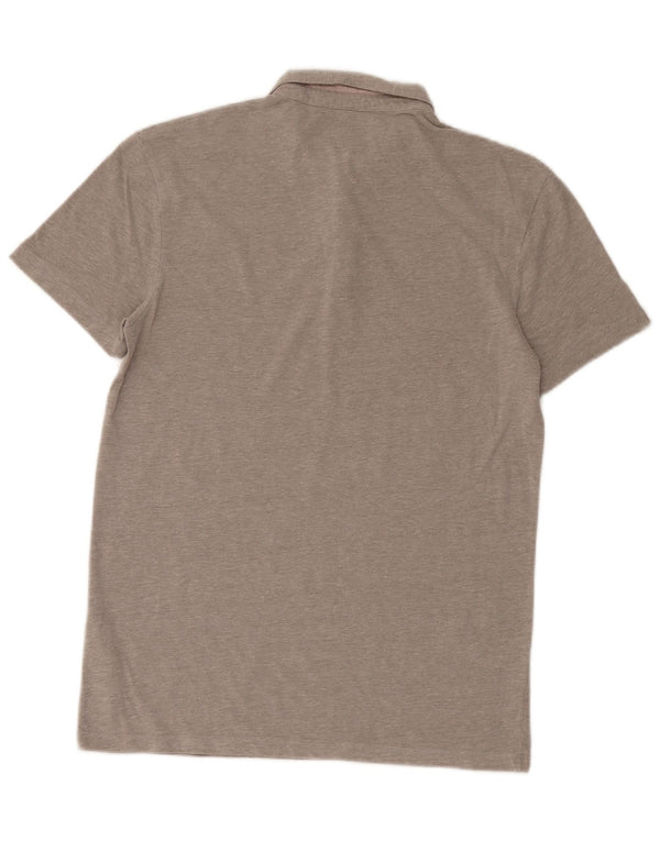 Tricou polo pentru bărbați All Saints, bumbac cu dungi gri mici