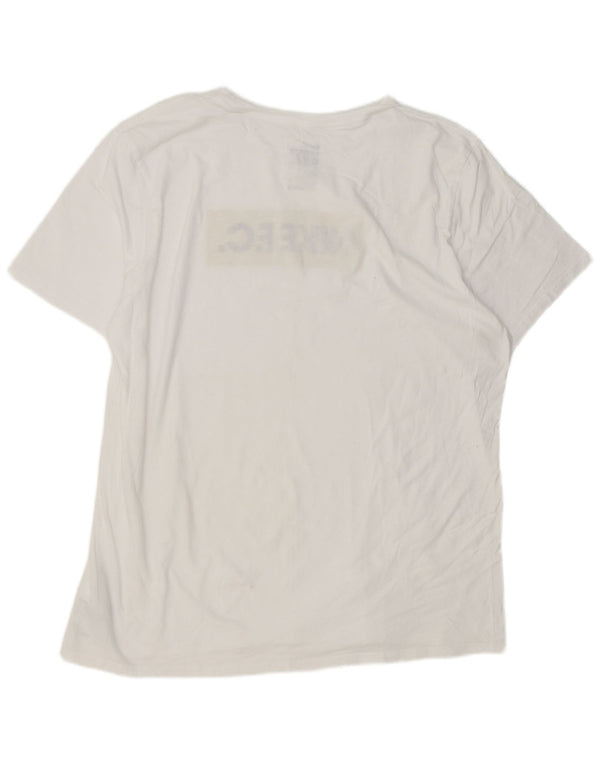 Tricou grafic Nike pentru bărbați Athletic Fit Top 2XL, alb, sport din bumbac
