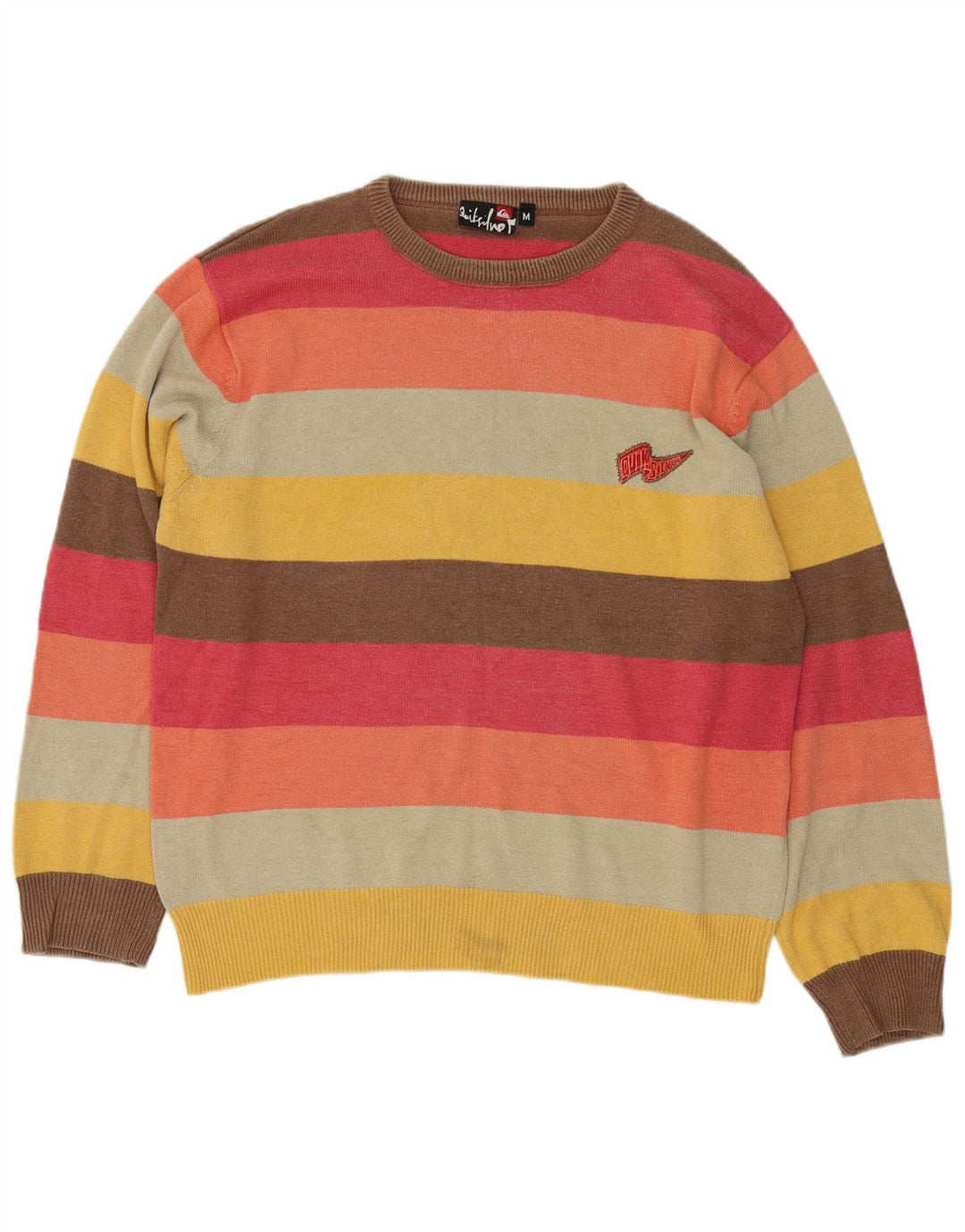 Pulover Quiksilver pentru bărbați, cu gât de barcă, cu dungi medii, multicolore