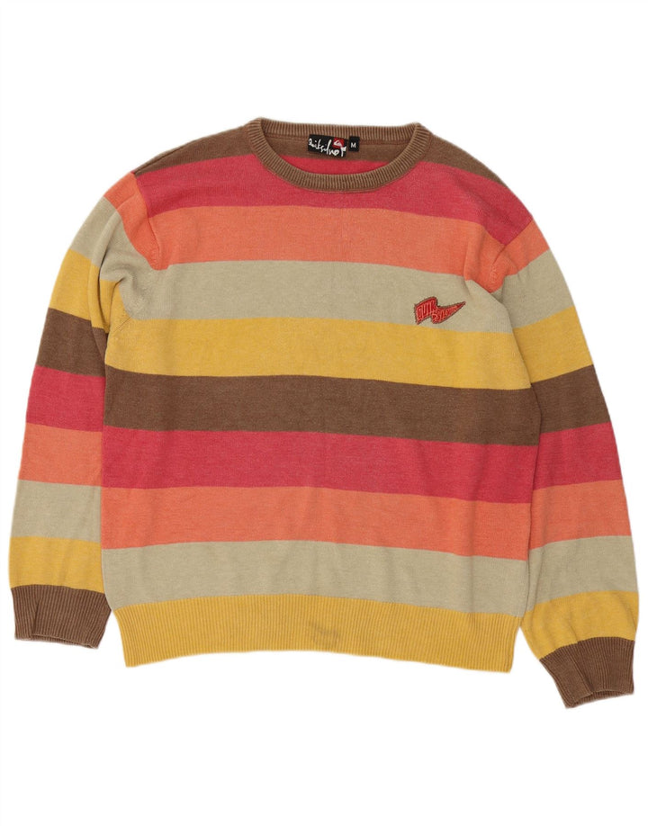 Pulover Quiksilver pentru bărbați, cu gât de barcă, cu dungi medii, multicolore