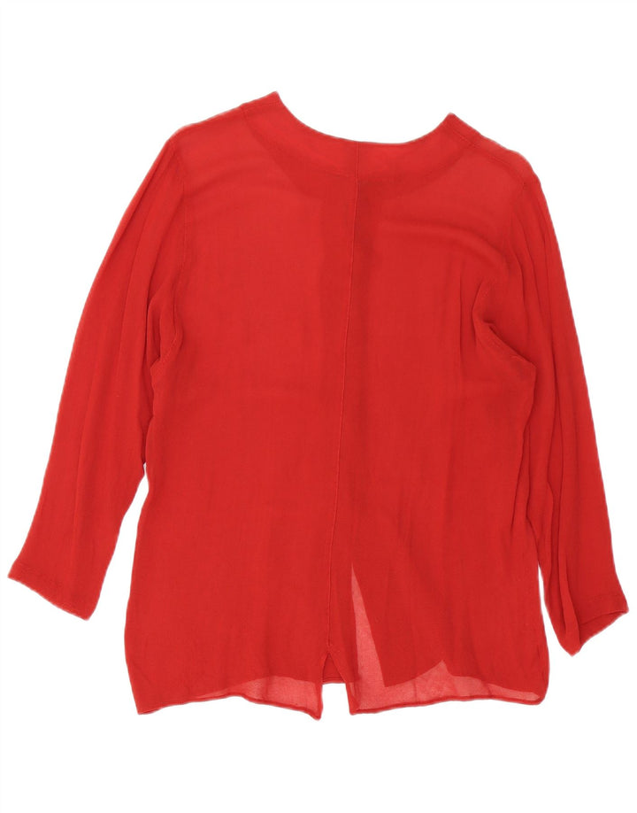 Bluză cămașă pentru femei Benetton IT 44 Medium Burgundy Viscose