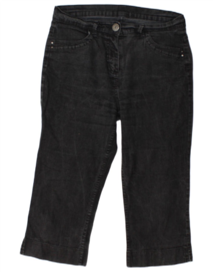 Blugi Capri pentru femei Marks & Spencer UK 12 Medium W30 L19 Bumbac gri