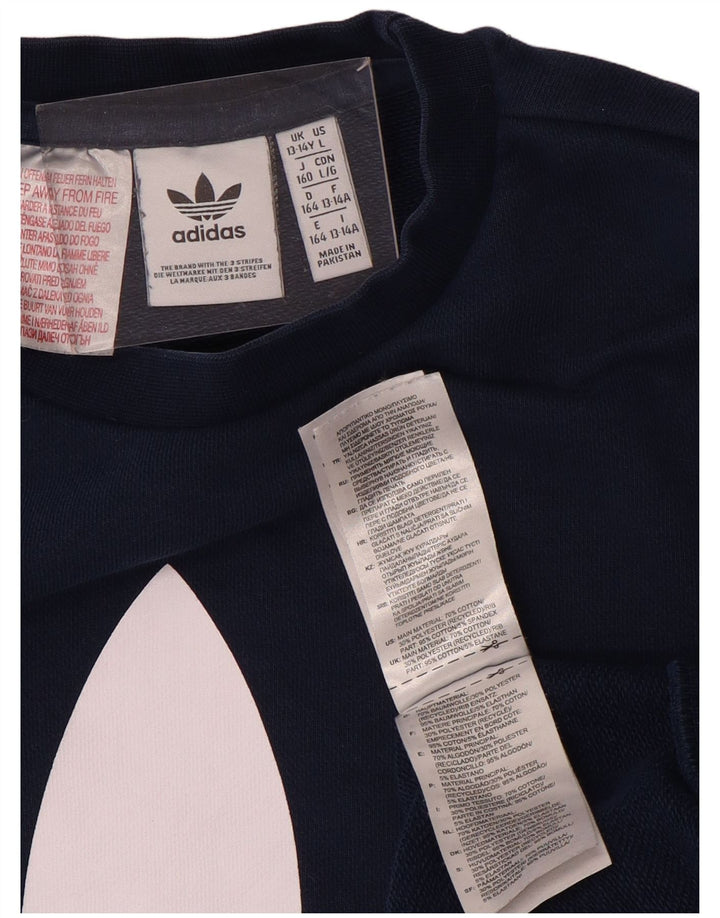 Adidas Băieți Pulover Pulover 13-14 Ani Bleumarin Bumbac