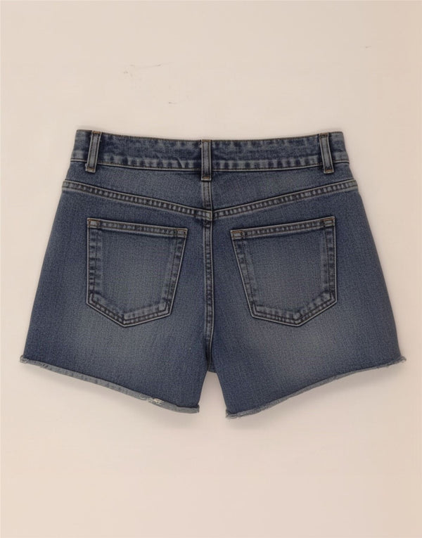 Pantaloni scurți Moto Denim Topshop pentru femei, mici W26, bumbac albastru