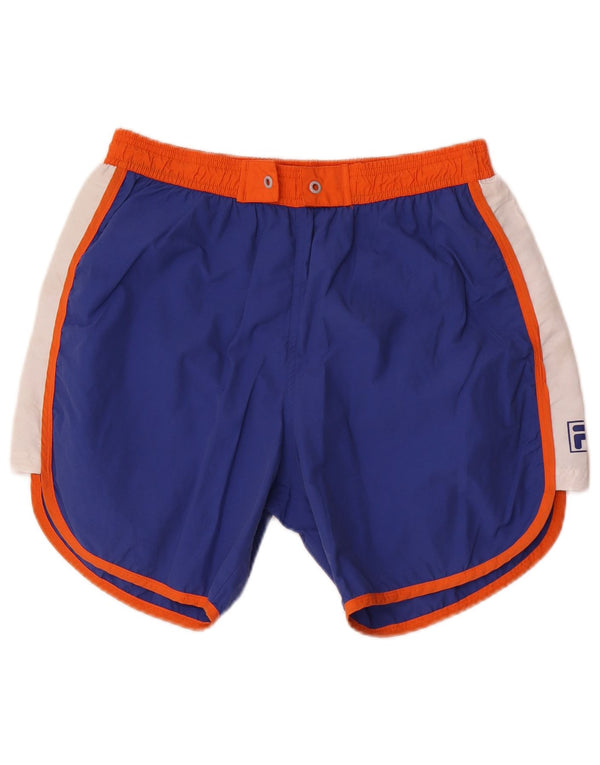 Pantaloni scurți de înot Fila pentru femei UK 12 Medium Blue Colorblock Bumbac