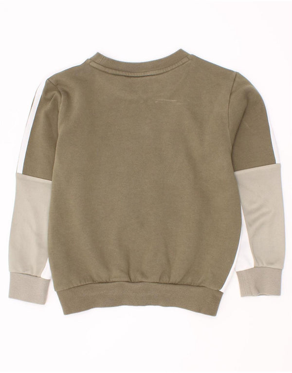Hanorac pentru băieți Adidas Jumper 5-6 ani Kaki Bumbac color bloc