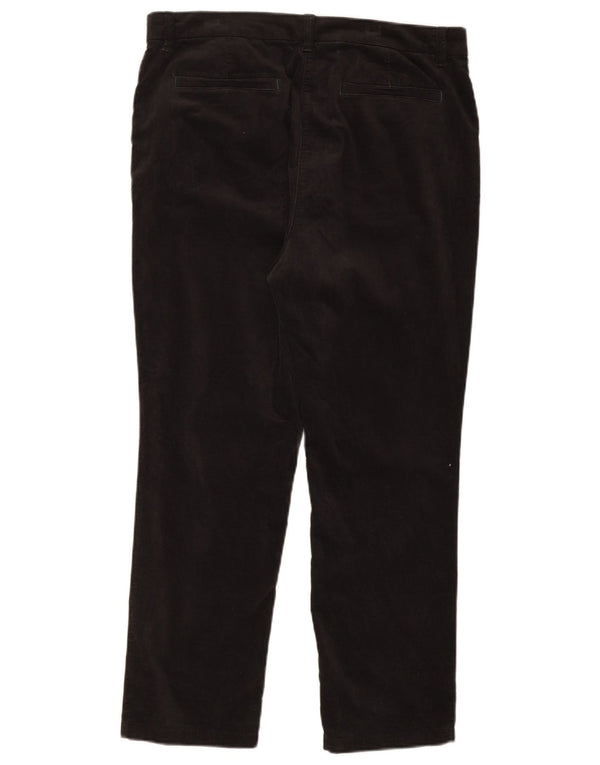White Stuff Pantaloni casual din velur conici pentru femei UK 16 Large W36 L27 Negru
