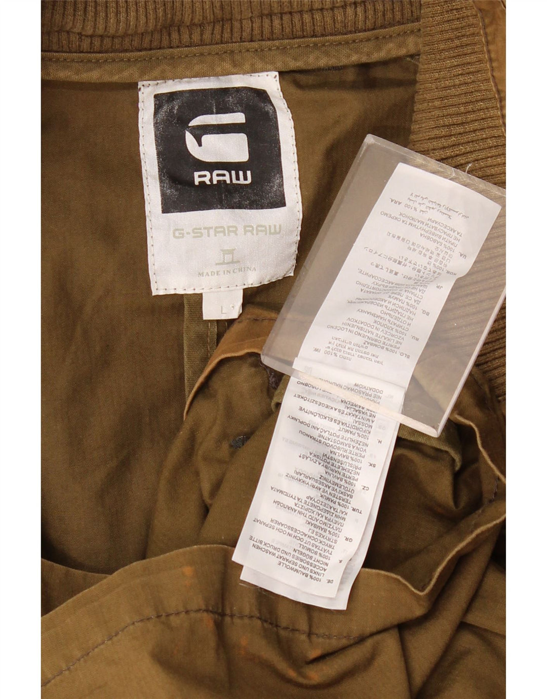 Jachetă G-STAR pentru bărbați, UK 40, bumbac kaki mare