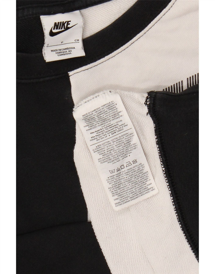 Pulover de hanorac grafic Nike pentru femei UK 10 Mic negru Colorblock