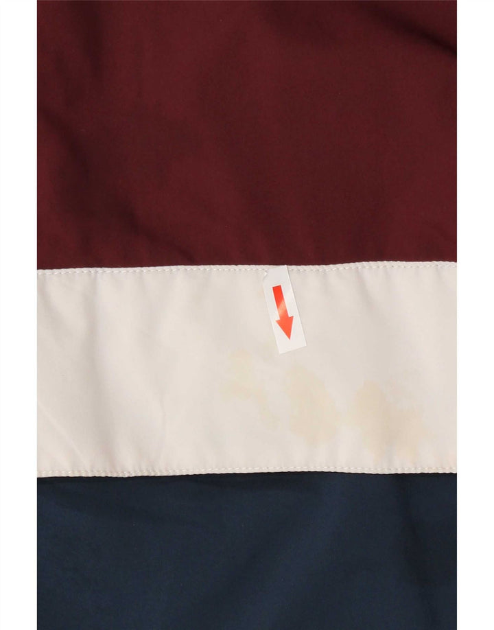 Jachetă de ploaie cu glugă pentru bărbați Vans UK 38 Medium Burgundy Colorblock