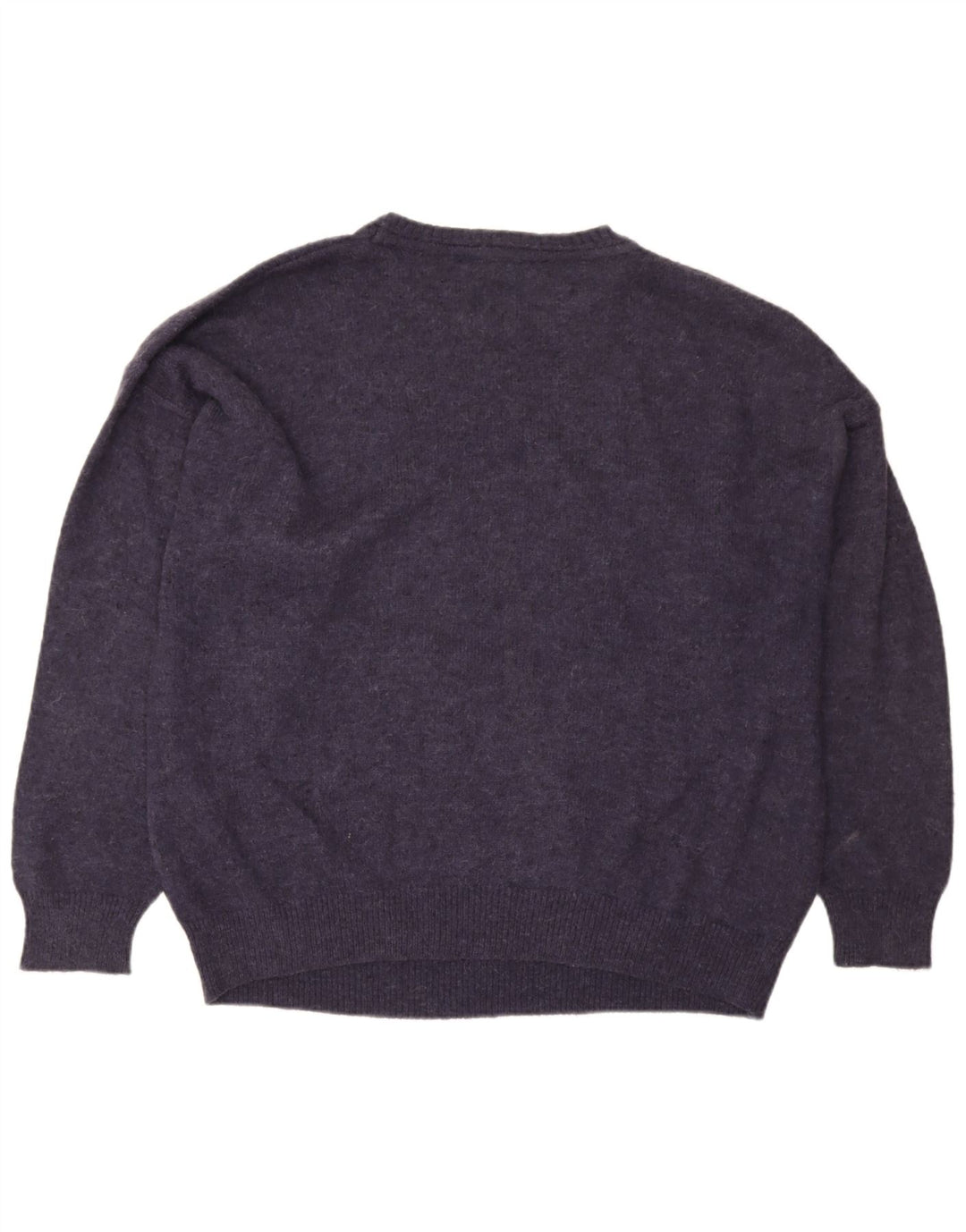 Pulover pentru bărbați Monello cu gât crew pulover XL lână geometrică violet