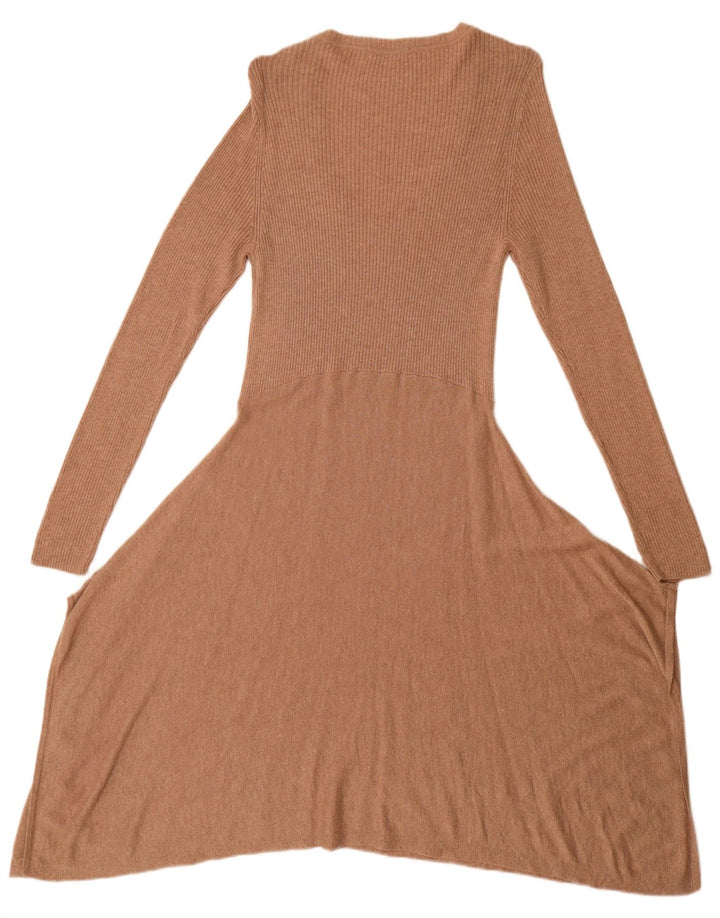 Rochie pulover pentru femei Marks & Spencer UK 14 Medium Brown Viscose