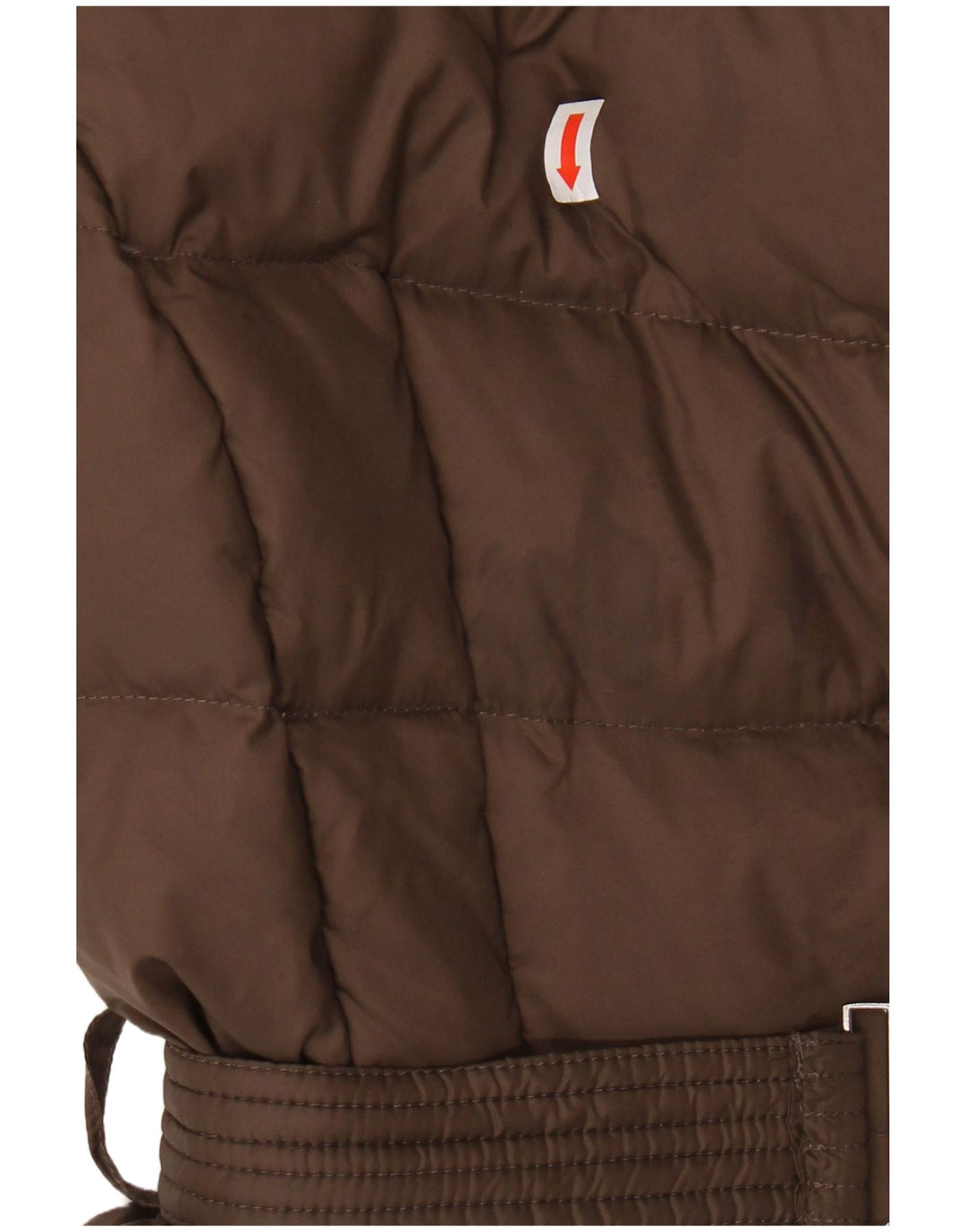 BENETTON Womens Hooded Padded Jacket IT 44 Medium Brown Polyamide