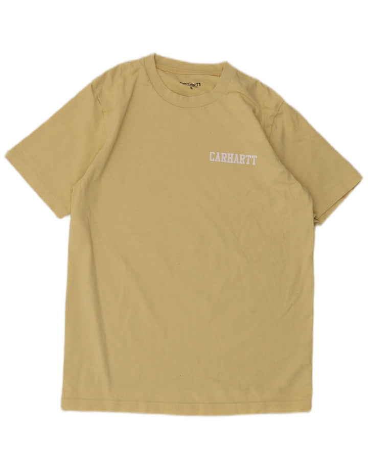 Tricou pentru bărbați Carhartt Top mic din bumbac galben