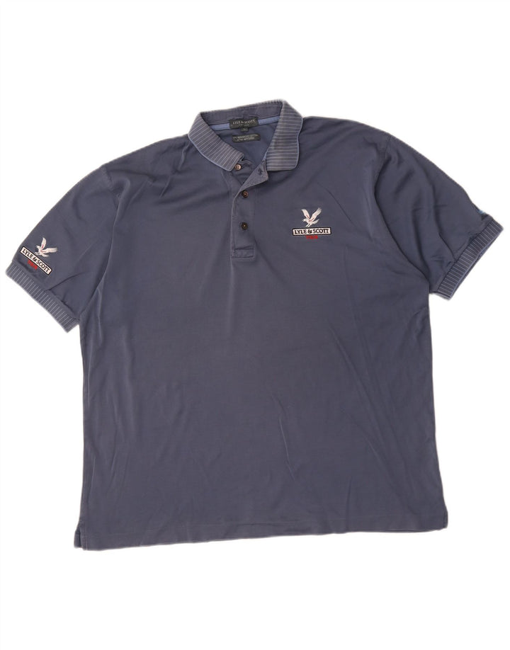 Tricou polo pentru bărbați Lyle & Scott, mare, albastru bleumarin, bumbac