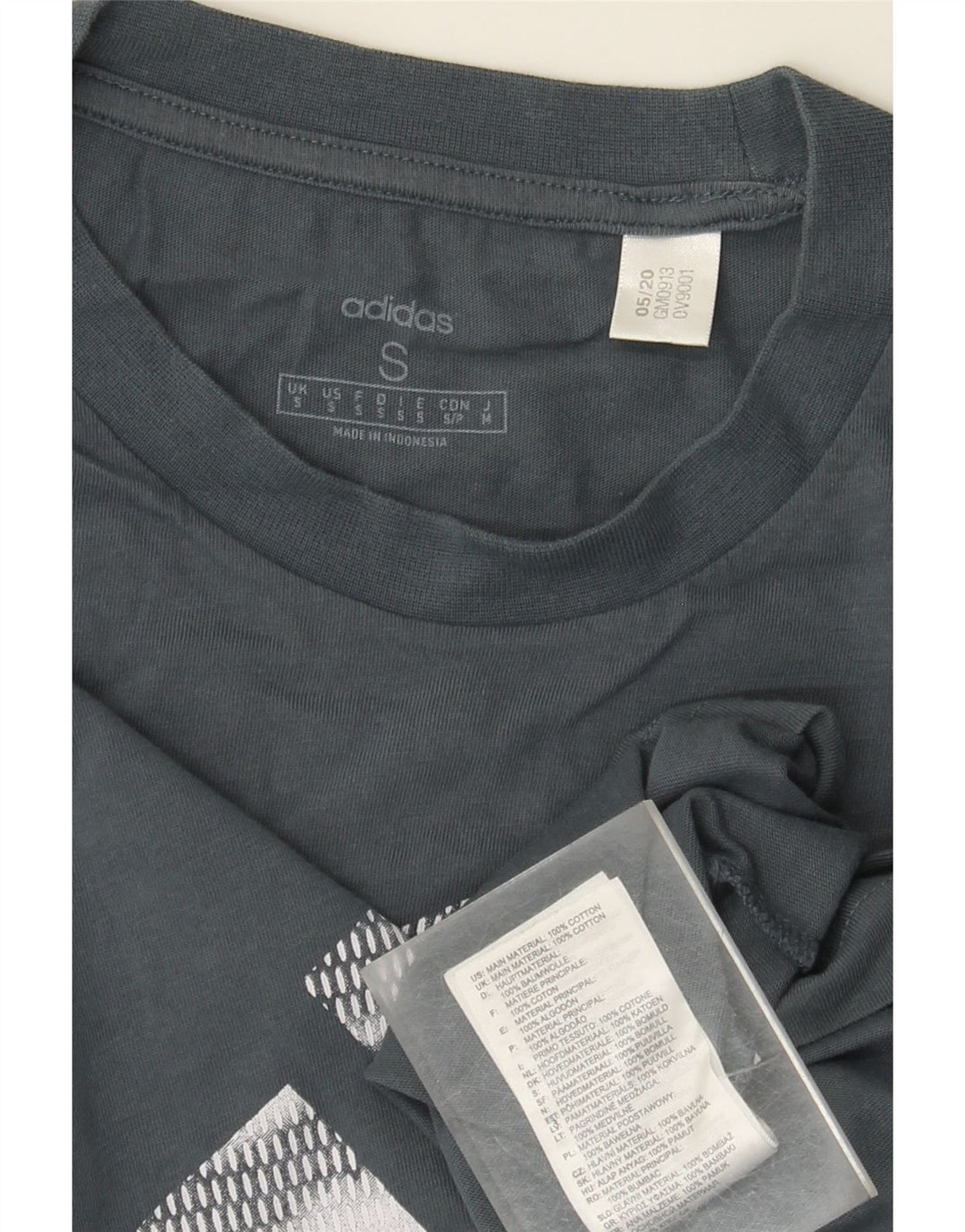 Tricou grafic pentru bărbați Adidas Top mic, albastru, bumbac