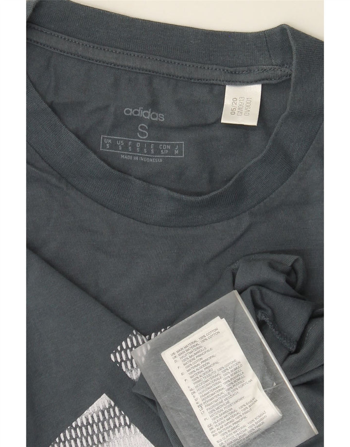 Tricou grafic pentru bărbați Adidas Top mic, albastru, bumbac