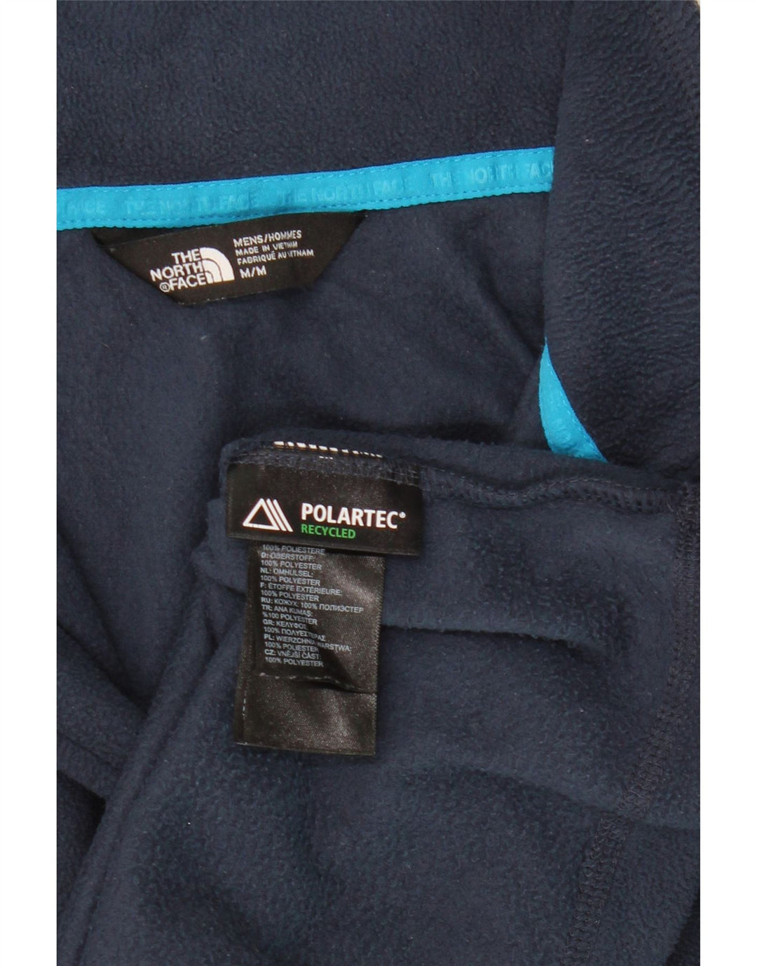 Pulover pentru bărbați THE NORTH FACE, din lână, cu fermoar și gât, poliester bleumarin mediu