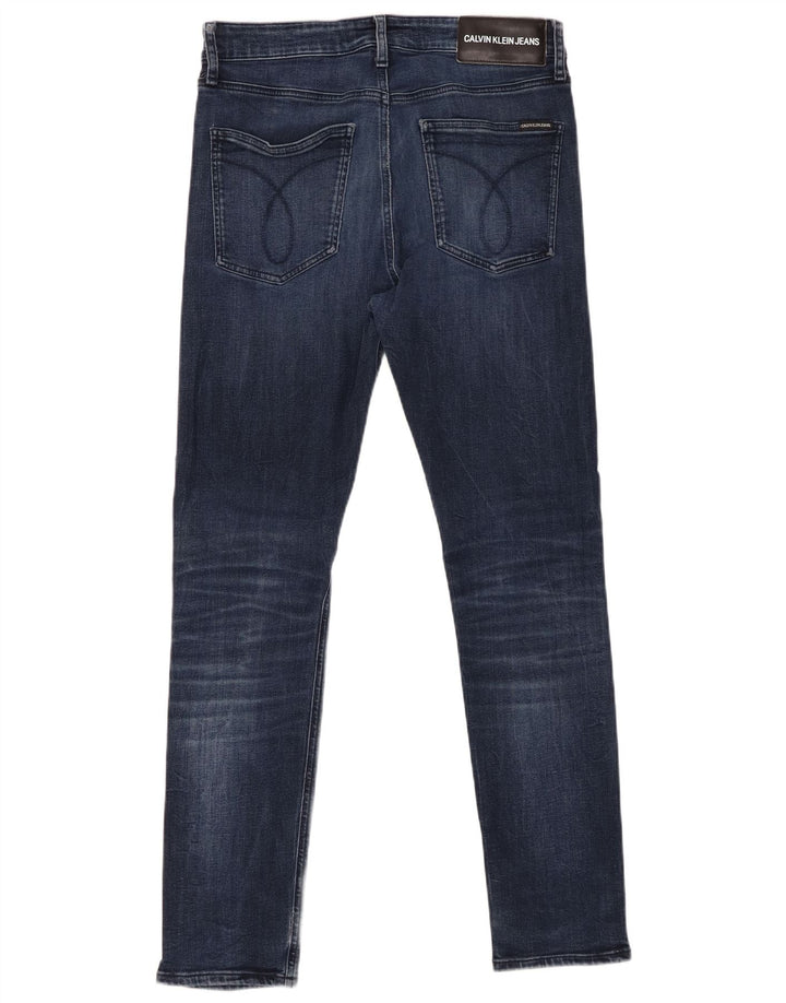 Blugi slim pentru bărbați CALVIN KLEIN W33 L32 bumbac bleumarin