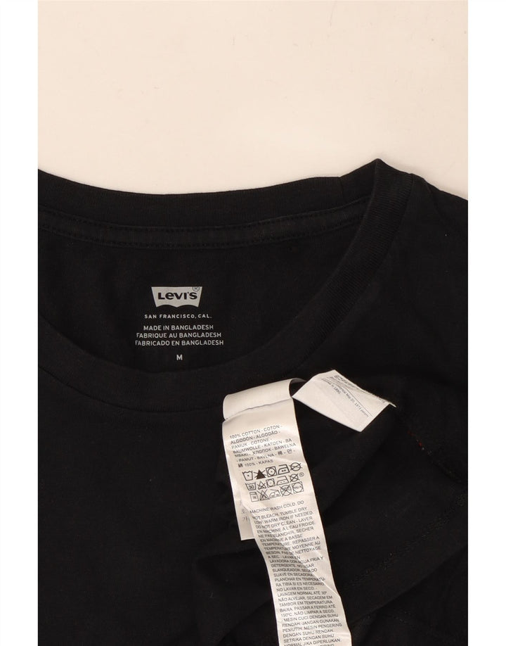 Tricou cu grafic crop LEVI'S Top UK 14 Bumbac mediu negru