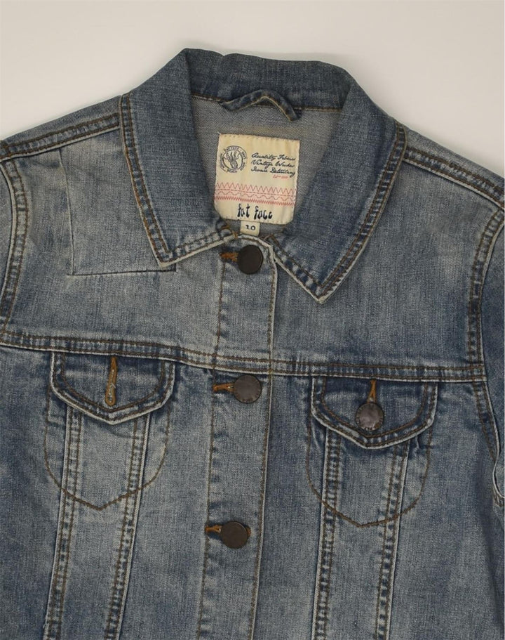 FAT FACE Womens Denim Jacket UK 10 Small Blue | Vintage Fat Face | Thrift | Second-Hand Fat Face | Used Clothing | Messina Hembry 