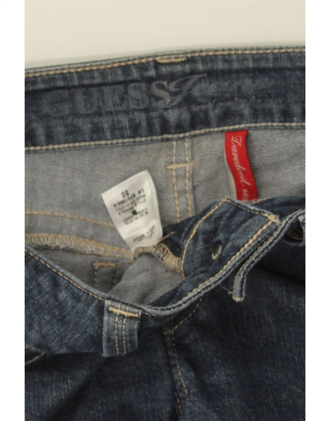 GUESS Womens Slim Jeans W30 L30  Blue Cotton Vintage Guess and Second-Hand Guess from Messina Hembry 