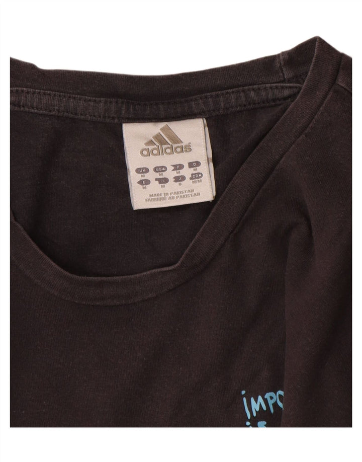 Tricou grafic ADIDAS pentru bărbați Top mediu din bumbac negru