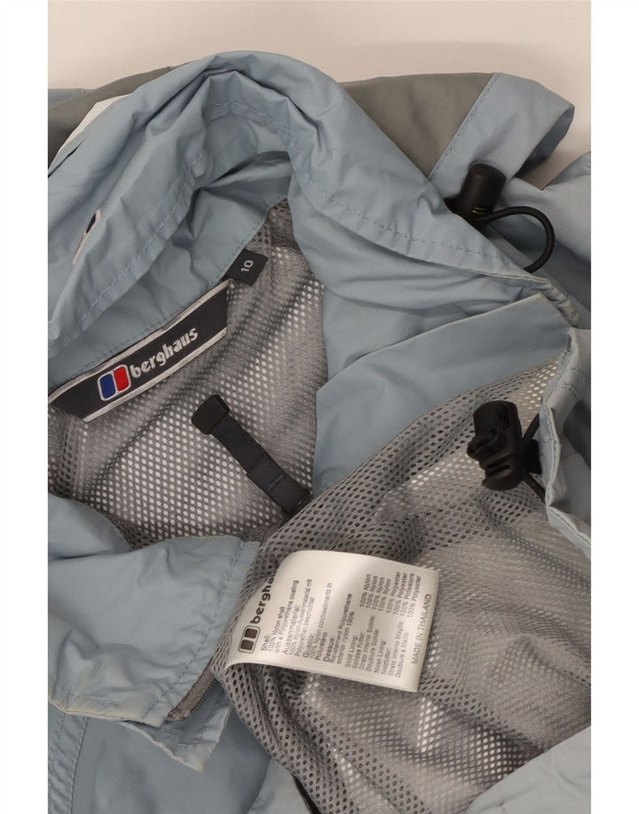 Jachetă de ploaie supradimensionată cu glugă pentru femei Berghaus UK 10 Small Blue Nylon