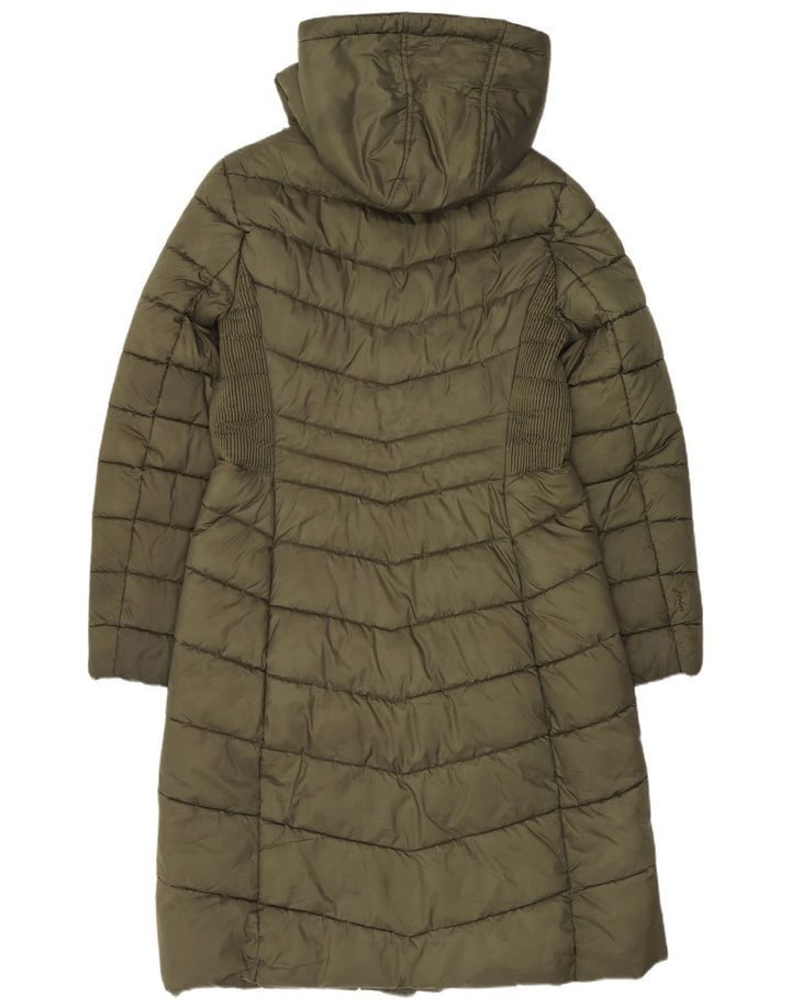 Palton căptușit cu glugă pentru femei Joules UK 12 Poliester kaki mediu