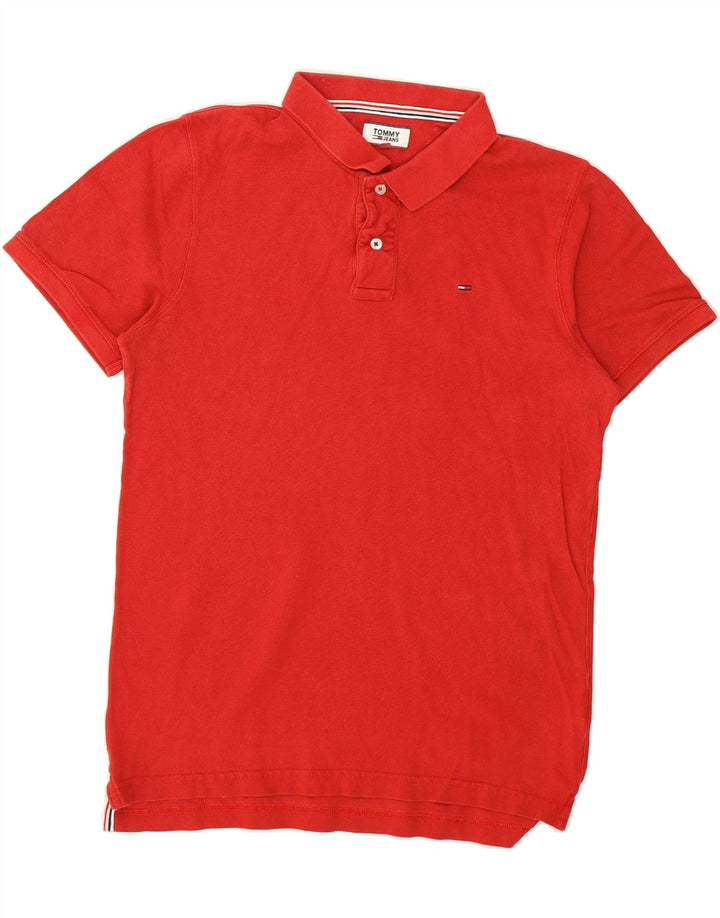 TOMMY HILFIGER Mens Polo Shirt Large Red Cotton Vintage Tommy Hilfiger and Second-Hand Tommy Hilfiger from Messina Hembry 