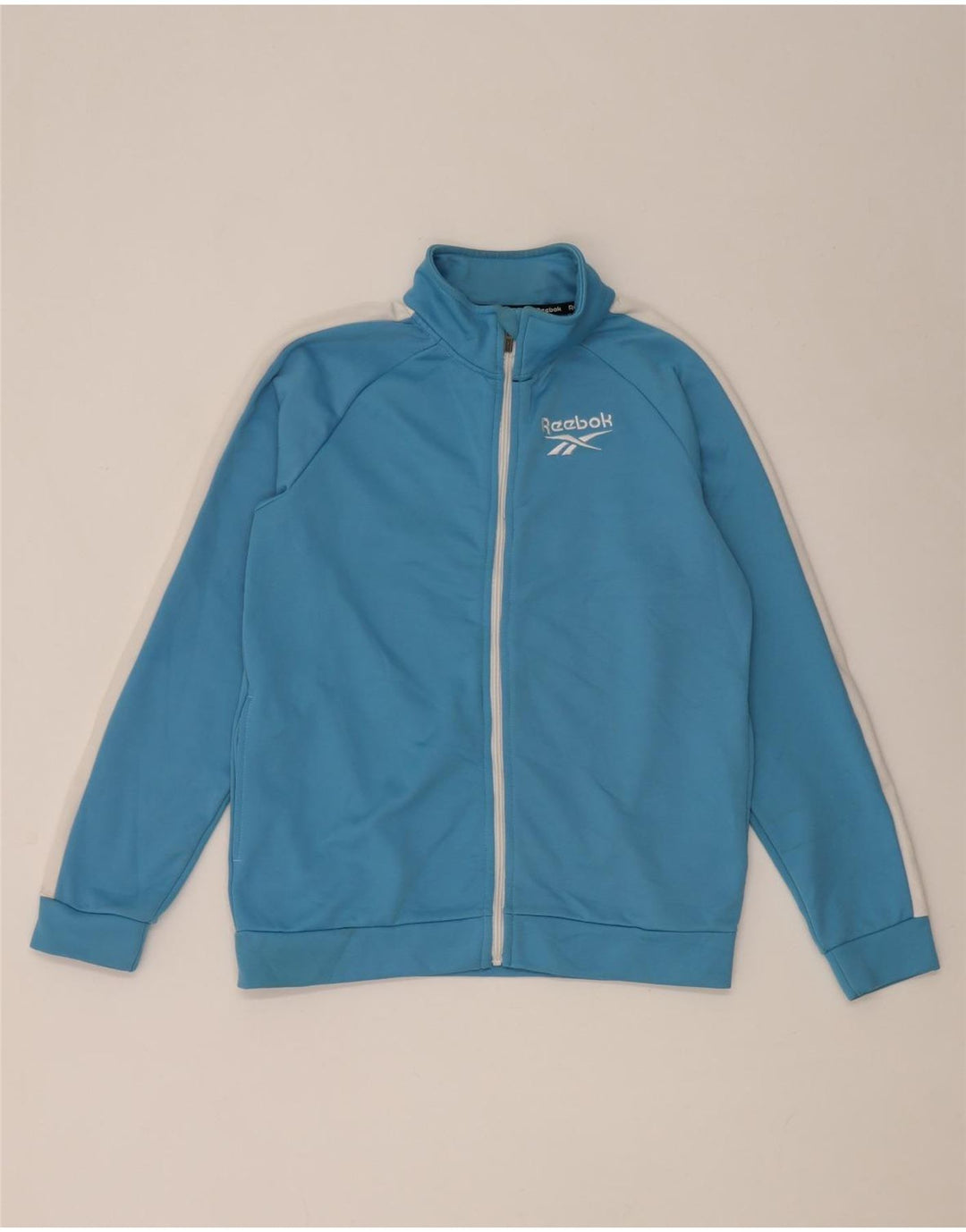 Jachetă de trening pentru băieți Reebok, 15-16 ani, poliester color bloc albastru