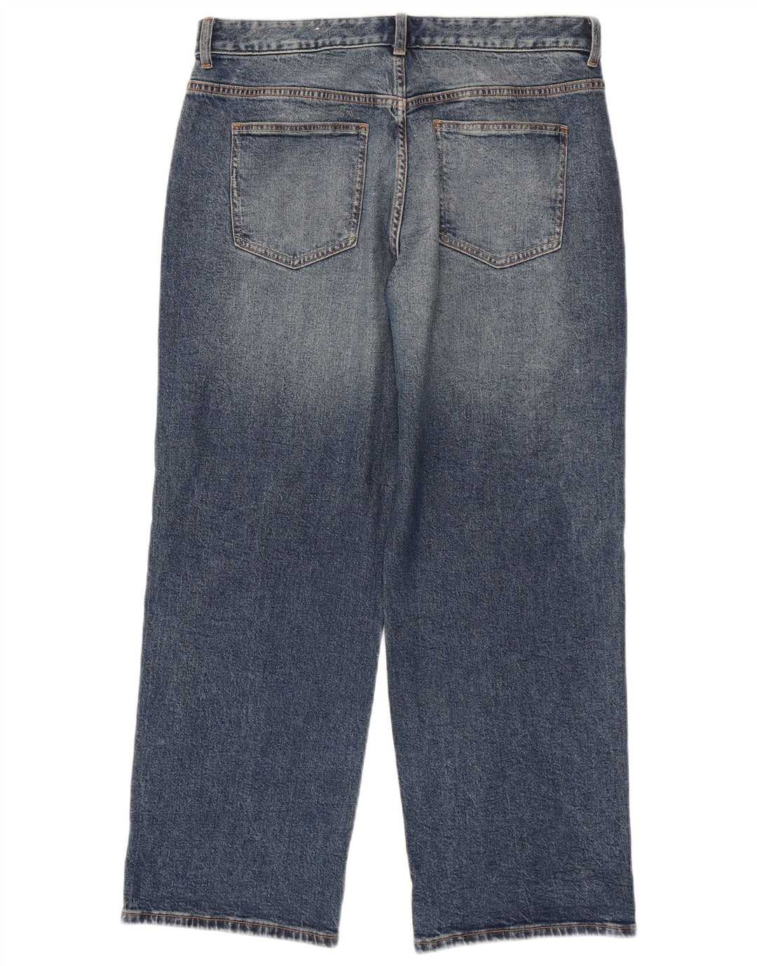 Blugi largi dama Zara EU 40 Medium L30 L29 Bumbac albastru