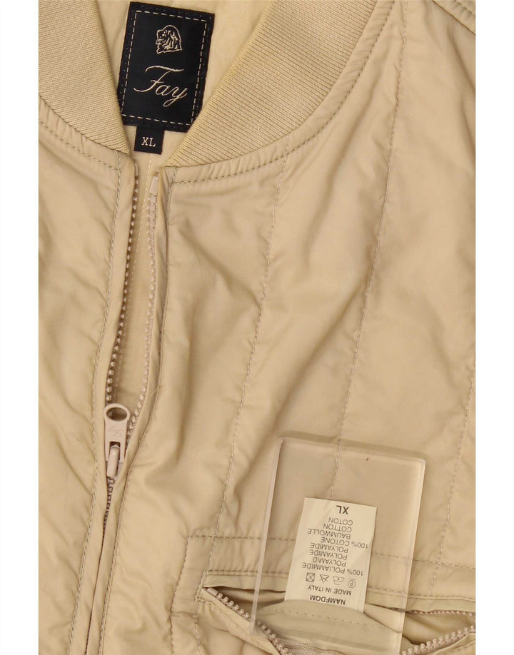 Gilet căptușit pentru bărbați Fay UK 42 XL Bej Poliamidă