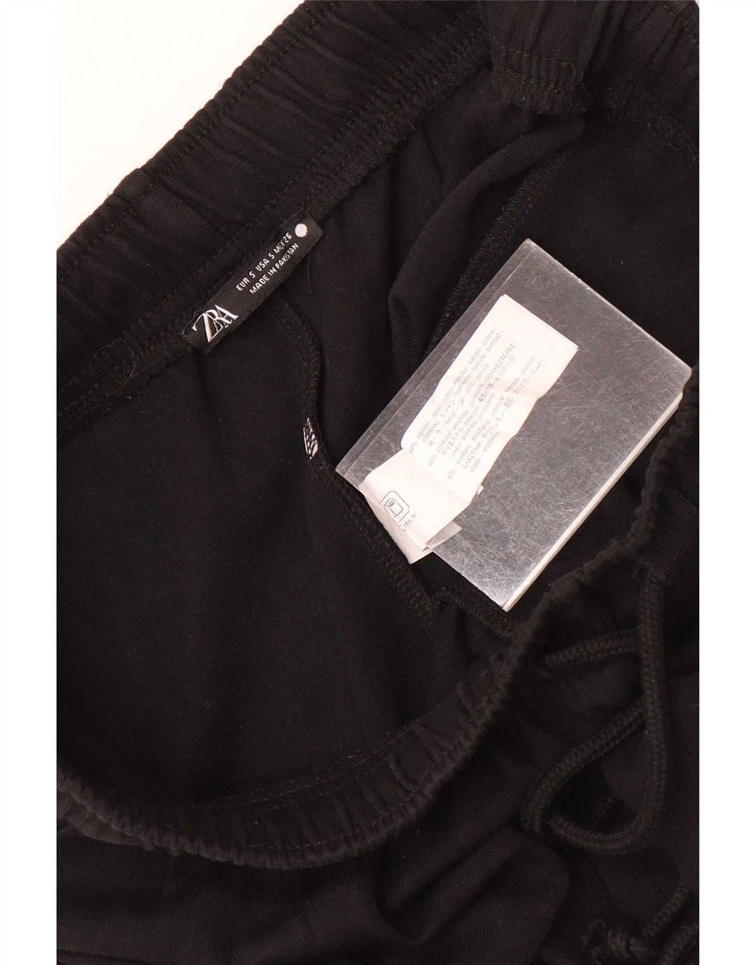 Pantaloni de trening pentru bărbați Zara mici, negru, bumbac