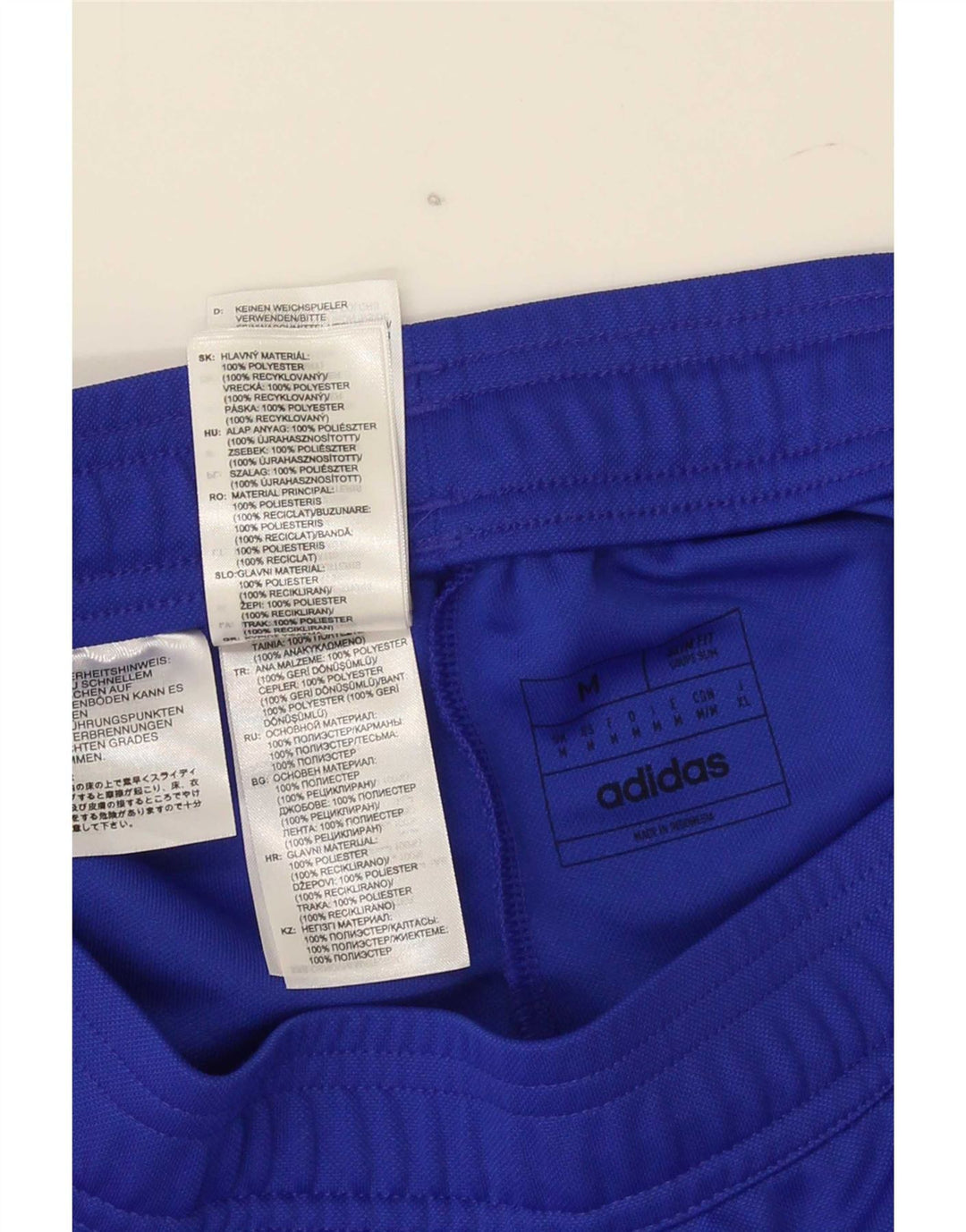Pantaloni de trening Adidas Aeroready pentru bărbați, albastru mediu, poliester color bloc