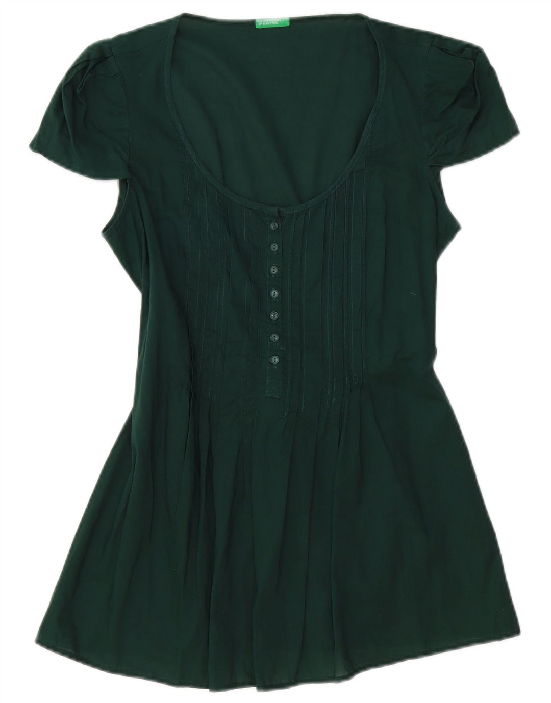 Rochie A-Line pentru femei BENETTON UK 10 Bumbac verde mic