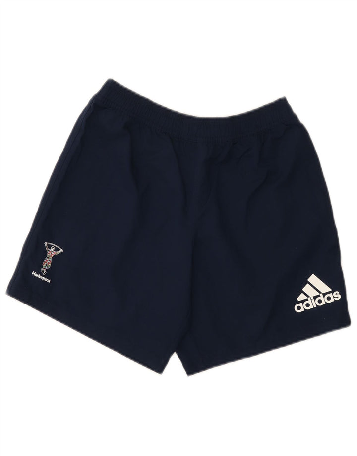 Pantaloni scurți sport grafic Adidas pentru bărbați, poliester mici, albastru