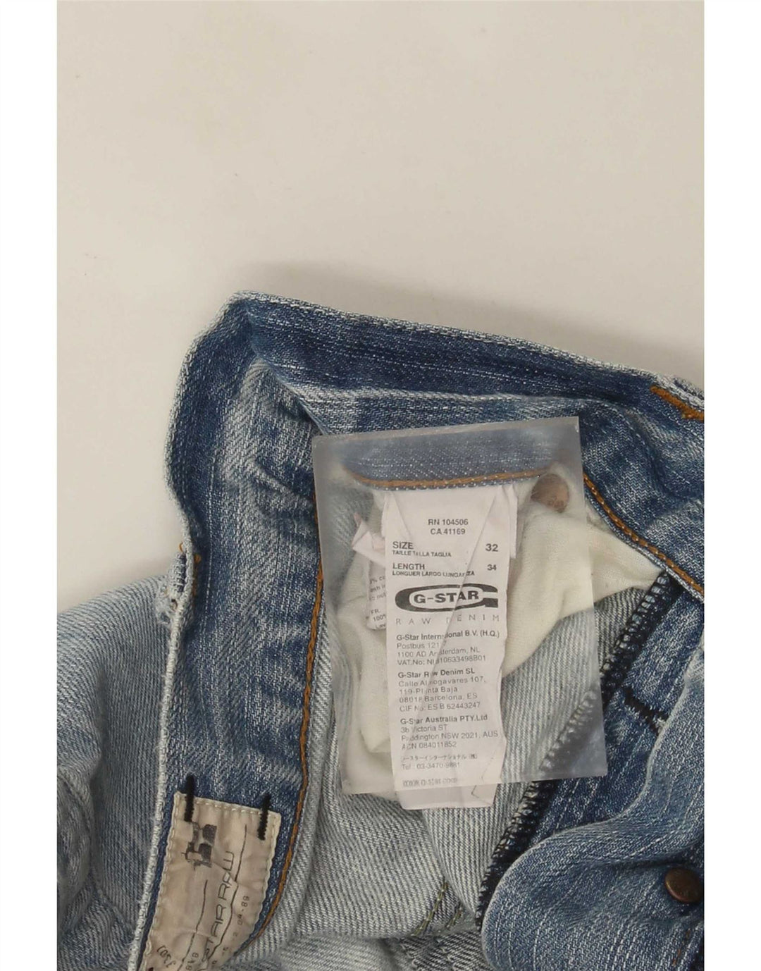 G-Star Blugi Distressed Straight pentru bărbați W32 L34 Bumbac albastru
